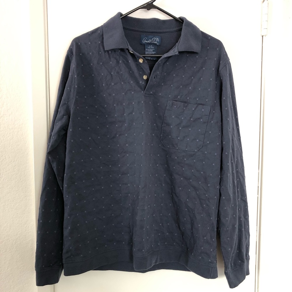 Arnold Palmer Blue long sleeve collard shirt